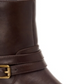 Style Company Womens Brown Buckle Accent Padded State Round Toe Block Heel Zip-up Booties 9.5 M