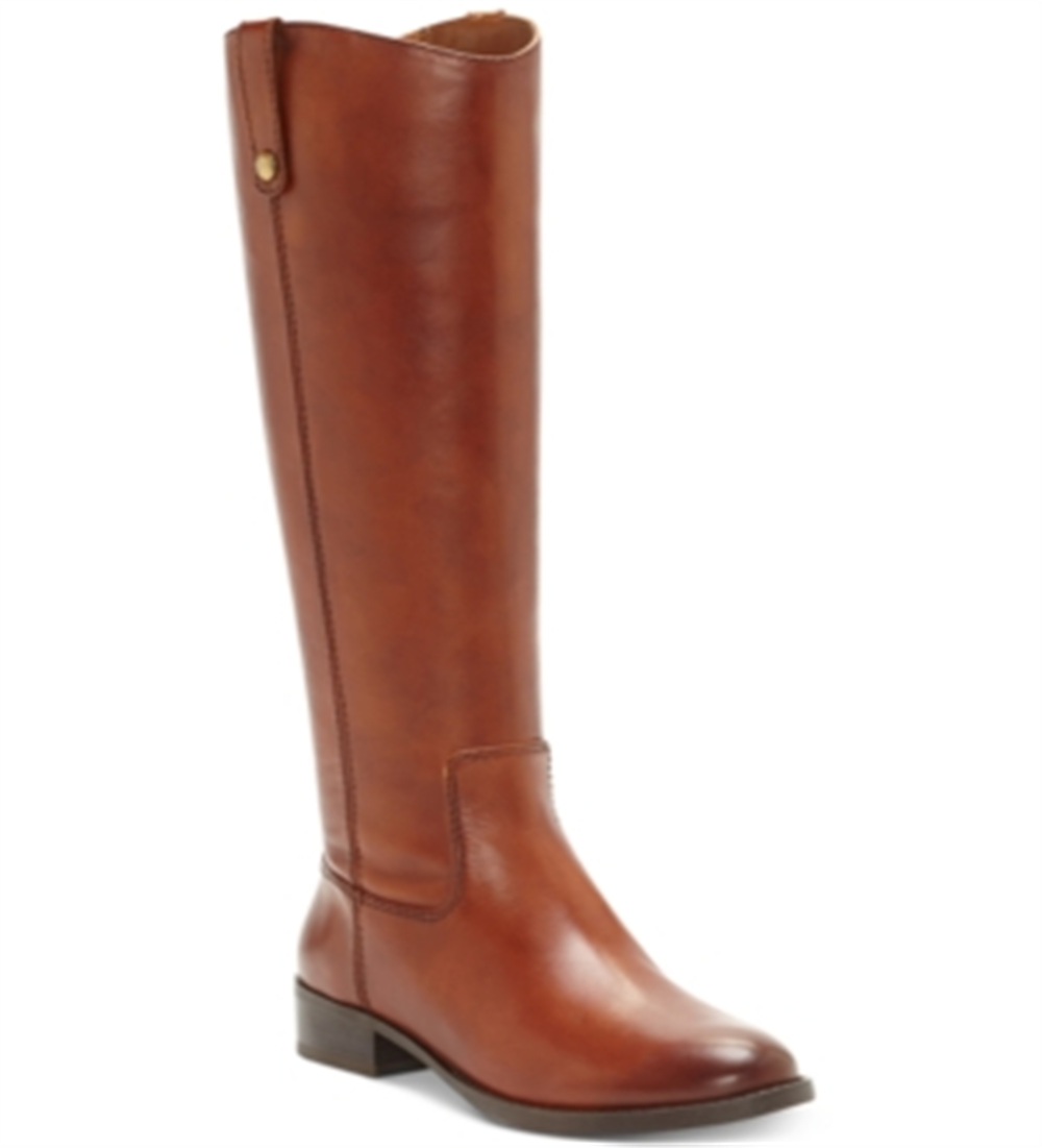 INC International Concepts Women's Round Toe Zip up Leather Boots Brown Size 8M