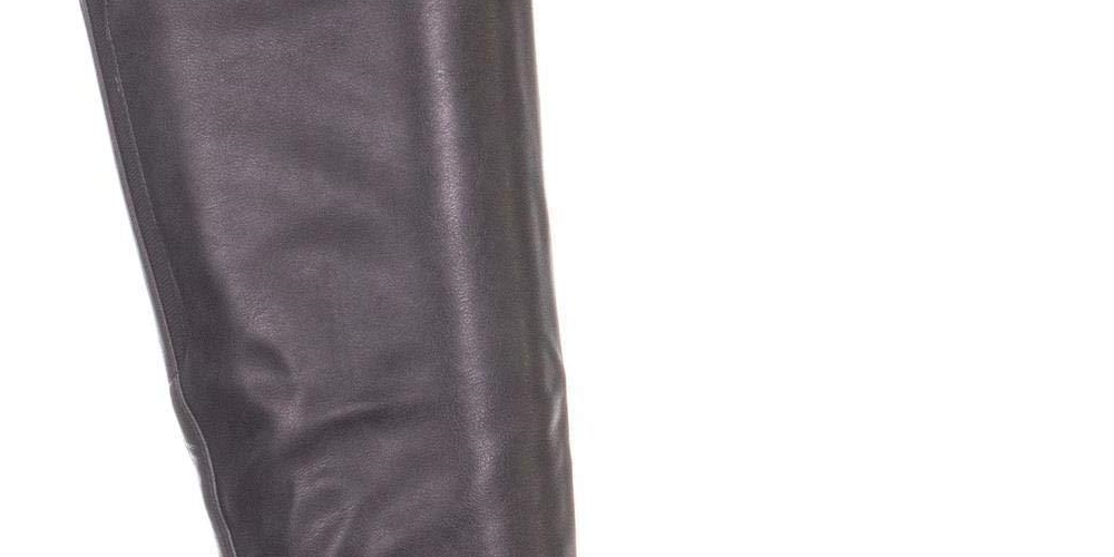 Style & Co. Women's Kindell Almond Toe Knee High Platform Boots Gray Size 6.5 M