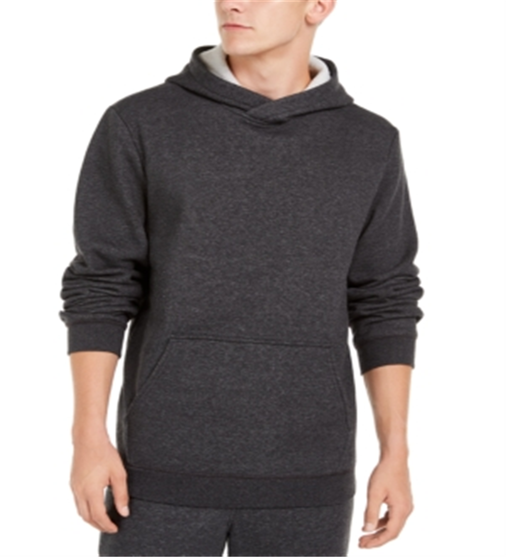 Ideology Men's Lightweight Heather Long Sleeve Crew Neck Classic Fit Fleece Lined Sweater Gray Size Medium