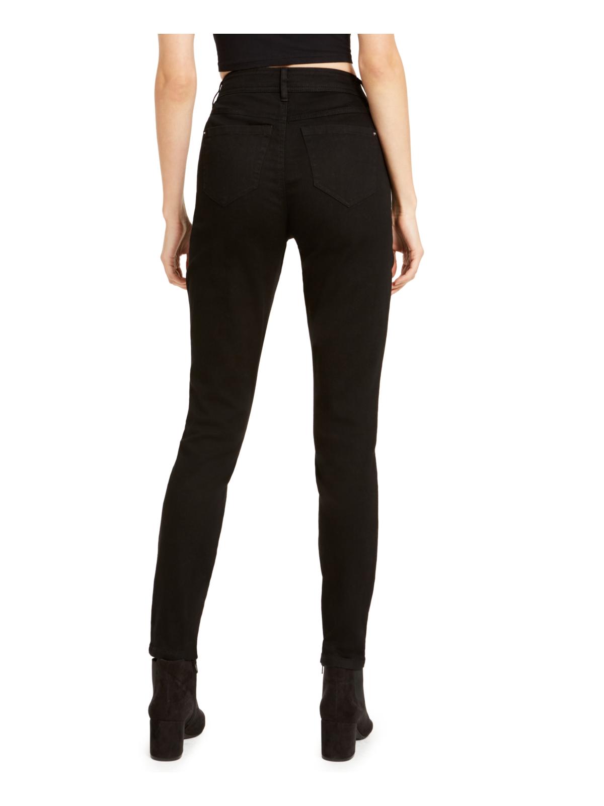 Bar III Women's Studded Skinny Ankle Pants Deep Black Size 8