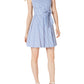 Pappagallo Women's Striped Sleeveless Casual Dress Blue Size 18