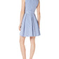 Pappagallo Women's Striped Sleeveless Casual Dress Blue Size 18