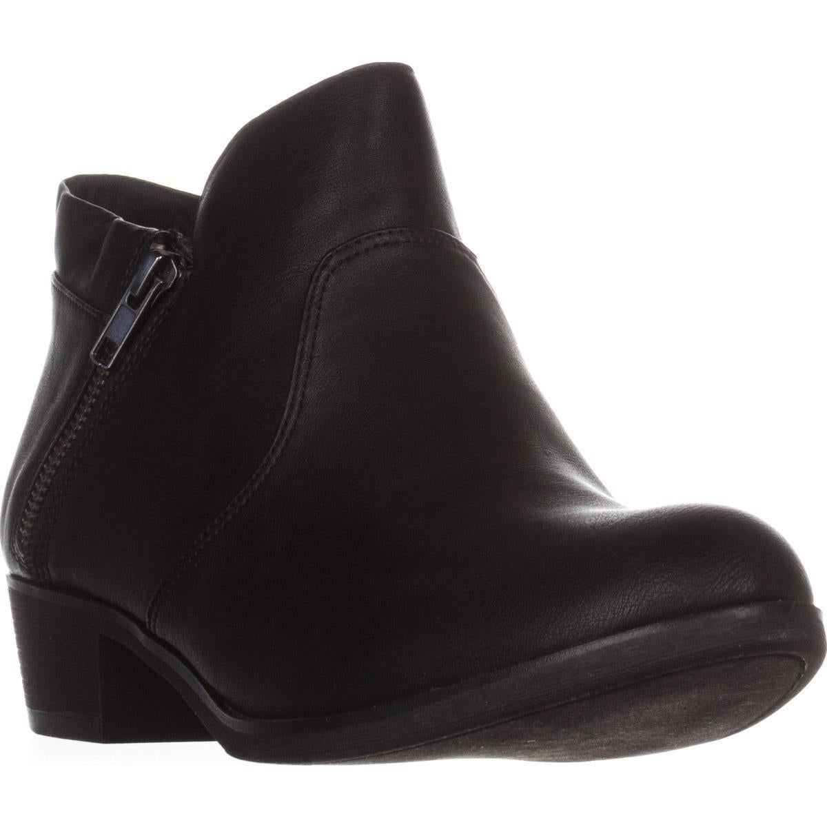 American Rag Womens Abby Almond Toe Ankle Fashion Boots, Black Smooth, Size