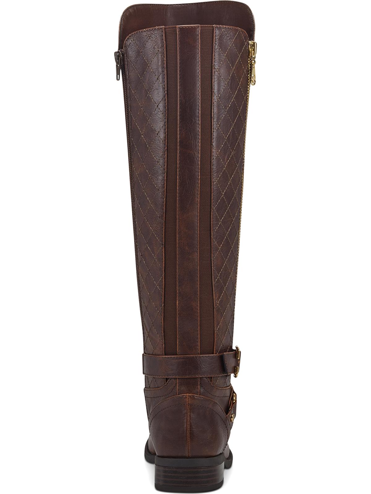 G by Guess Womens Haydin Leather Closed Toe Over Knee, Dark Brown, Size 7.5