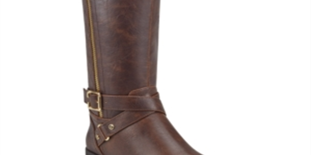 G by Guess Womens Haydin Leather Closed Toe Over Knee, Dark Brown, Size 7.5