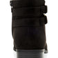 Charter Club Women's  Buckle Accent Cushioned Jaimee Almond Toe Block Heel Zip-up Booties Black Size 5 M -
