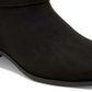 Charter Club Women's  Buckle Accent Cushioned Jaimee Almond Toe Block Heel Zip-up Booties Black Size 5 M -