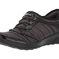 BZees Women's Ginger Fabric Low Top Pull on Fashion Sneakers Black Size 7 M