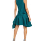 Natori Women's Ruffled Asymmetrical a Line Dress Blue Size 4