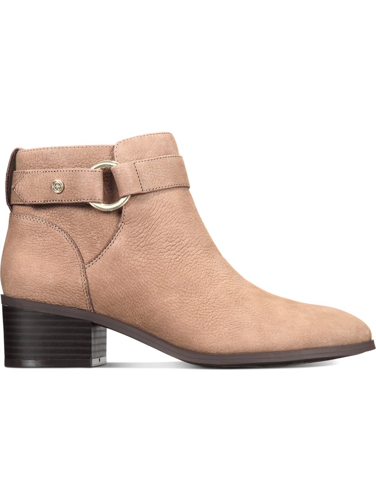 Giani Bernini Women's Putneyy Leather Almond Toe Ankle Fashion Boots Beige Size 8.5 M