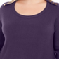 Karen Scott Women's Plus Button Shoulder Sweater Purple Size 3X