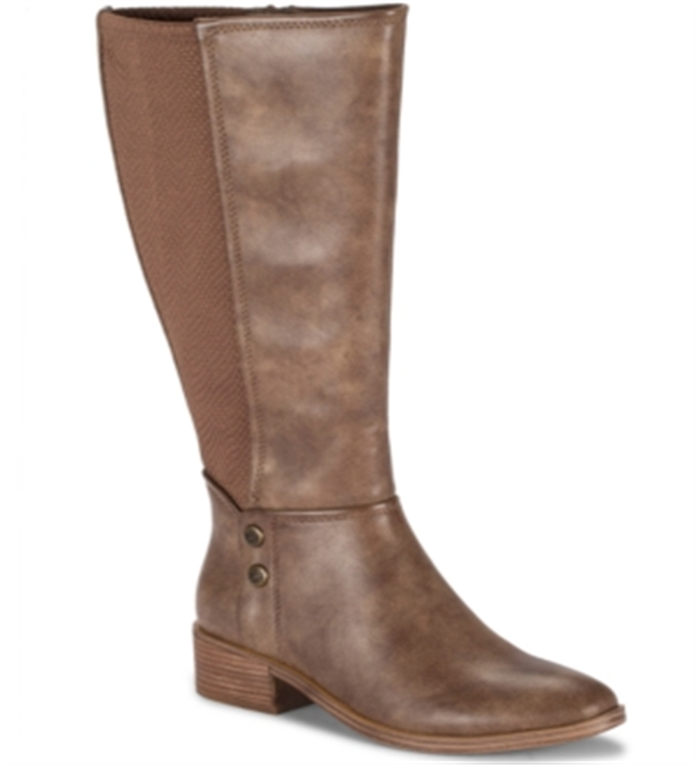 Baretraps Womens Madelyn Wide Calf Knee-High Boots Brown 10 Medium