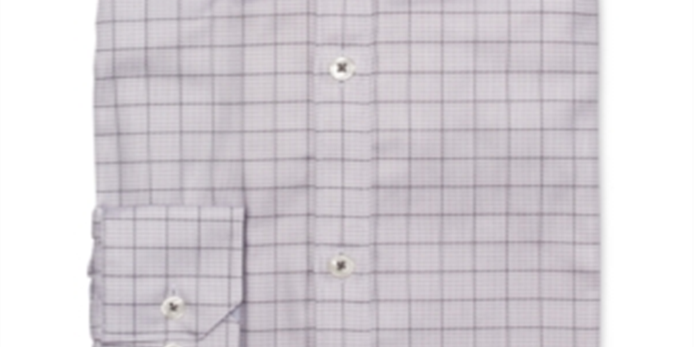 Ryan Seacrest Distinction Men's Ultimate Active Stretch Dobby Check Dress Shirt White Size M