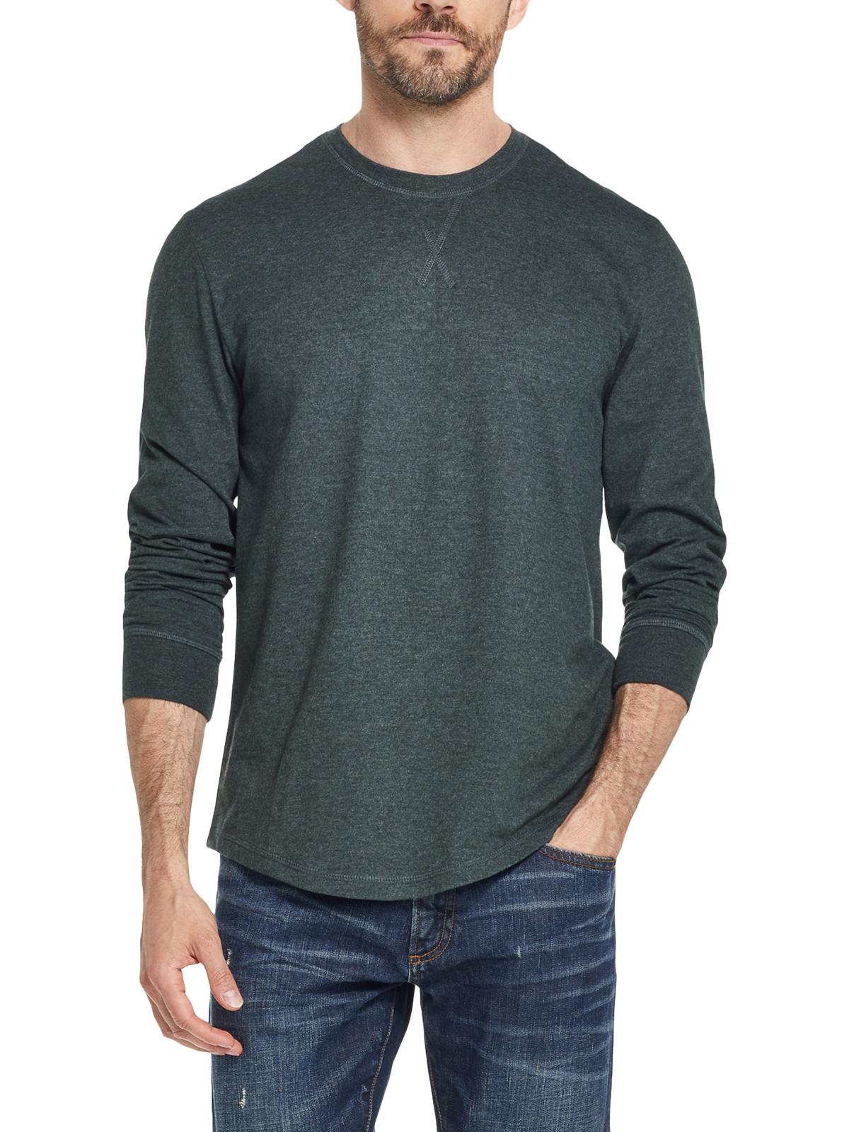 Weatherproof Vintage Men's Heathered Crew Neck T-Shirt Green Size Small