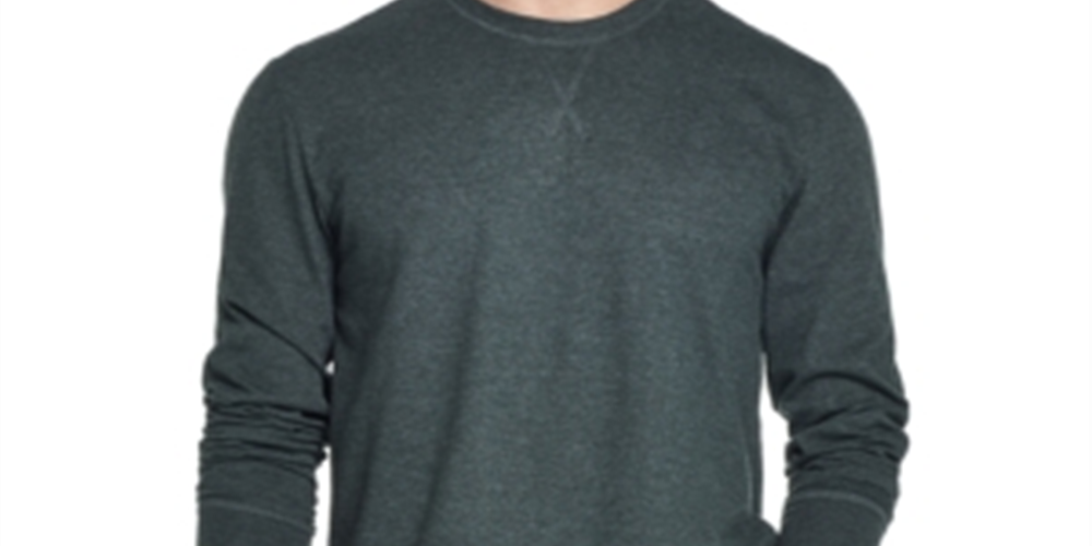 Weatherproof Vintage Men's Heathered Crew Neck T-Shirt Green Size Small
