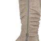 WHITE MOUNTAIN Womens Liona Faux Suede Tall Riding Boots Taupe 5 M