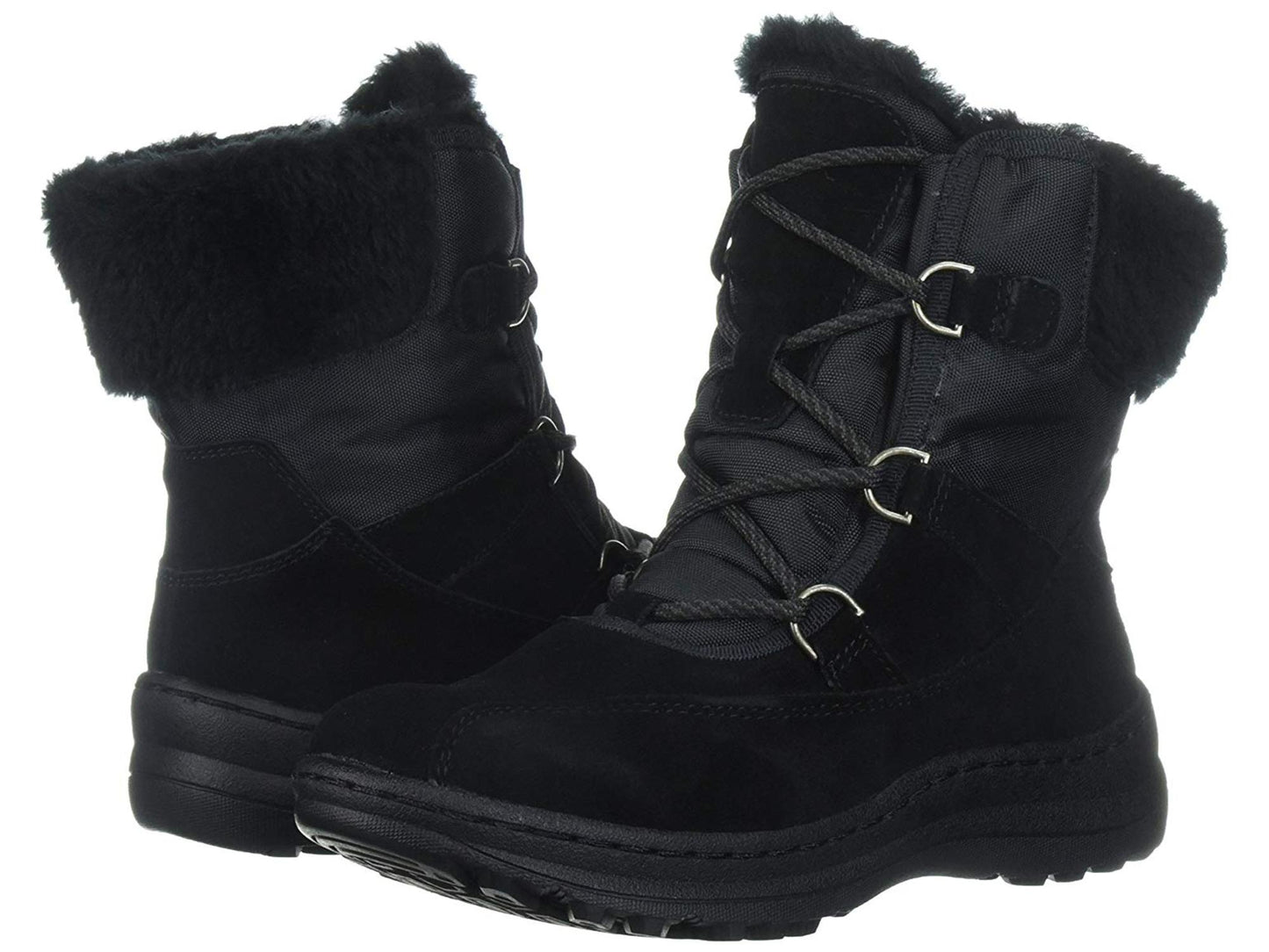 Bare Traps Womens Aero Leather Round Toe Ankle Cold Weather Boots Black Size 5.5 M