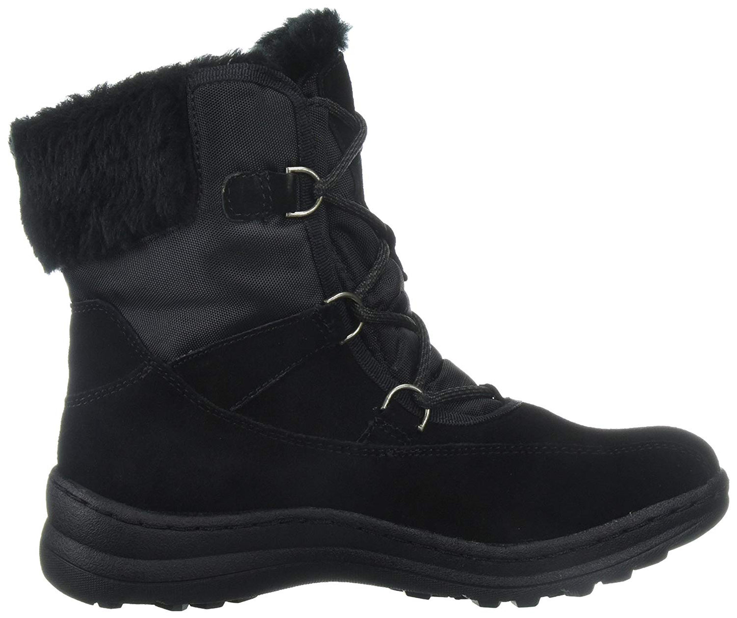 Bare Traps Womens Aero Leather Round Toe Ankle Cold Weather Boots Black Size 5.5 M
