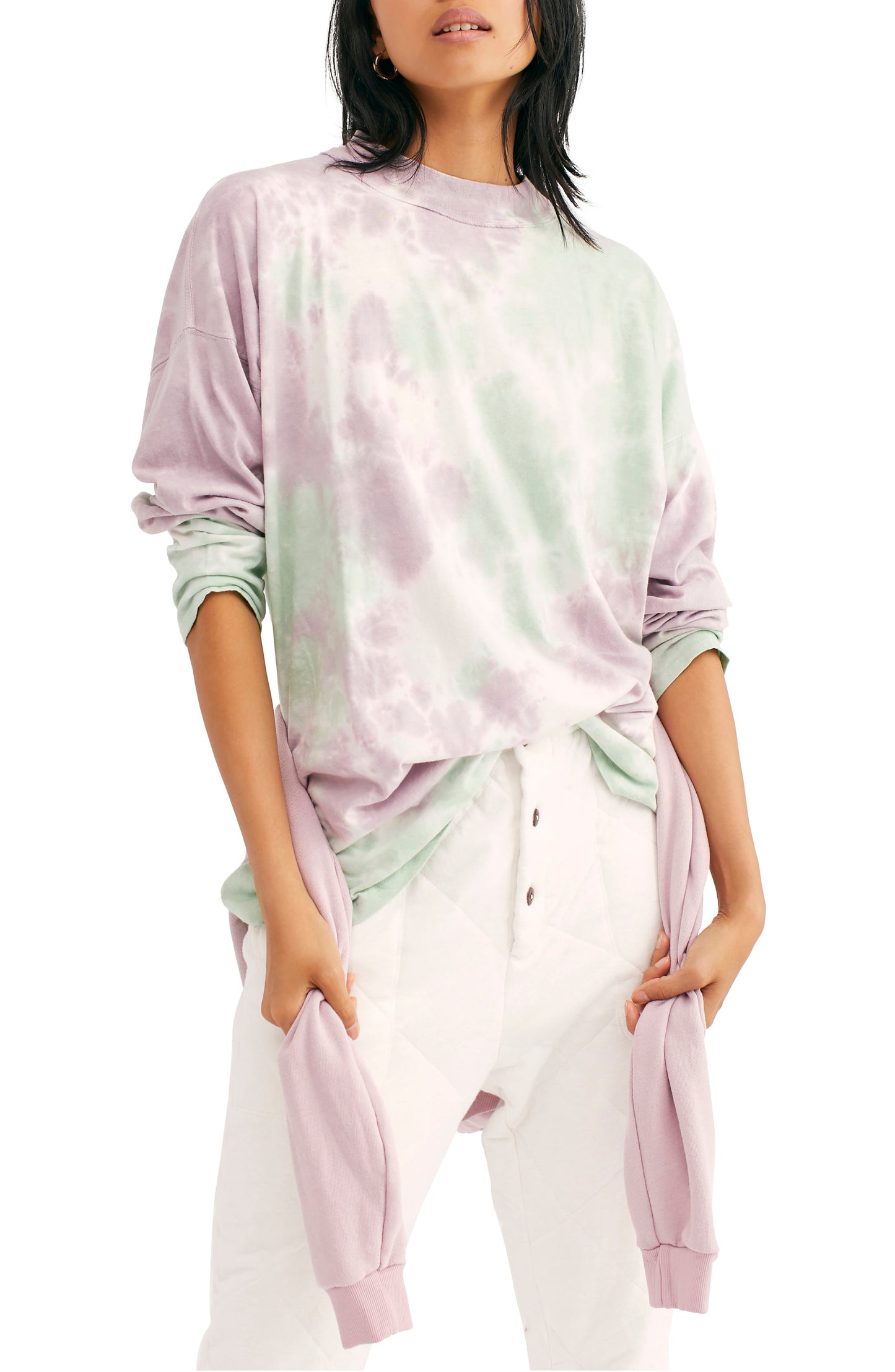 Anns Cottage Women's Be Free Tie Dye Top Green Size Small