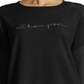 Champion Women's Heritage Cotton Mixed Texture Sweatshirt Black Size Medium
