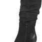 Women's White Mountain Trunell Tall Slouch Boot Black Size 7 M