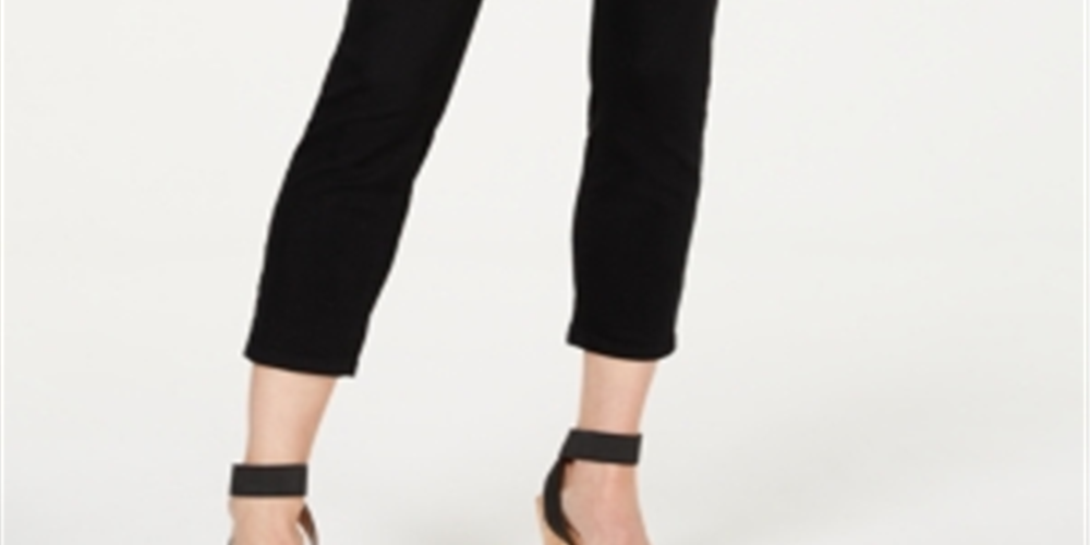 INC International Concepts Women's Cropped Skinny Leg Jeans Black Size 0