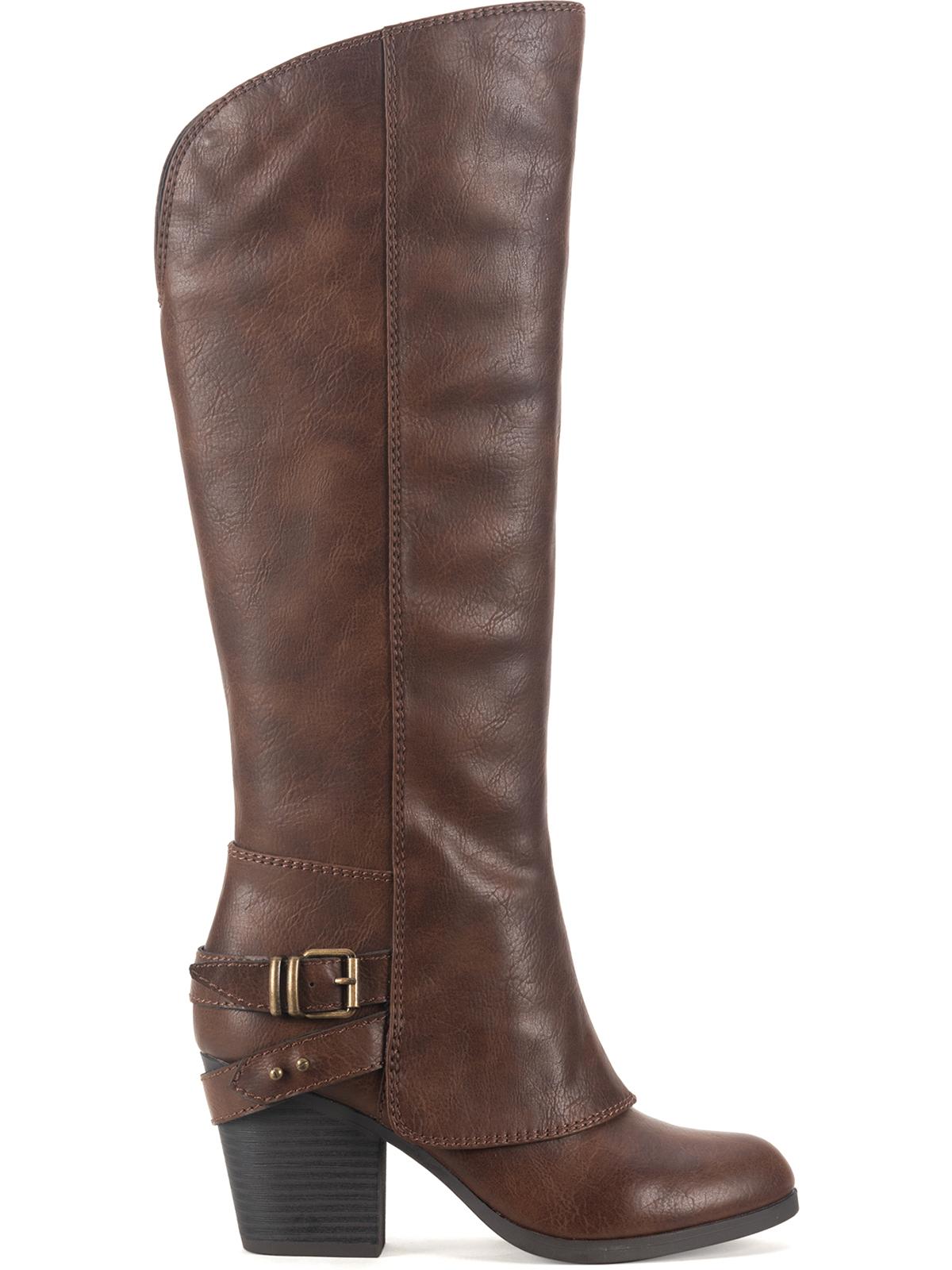 American Rag Womens Emilee Faux Leather Knee-High Riding Boots Brown Size 9.5