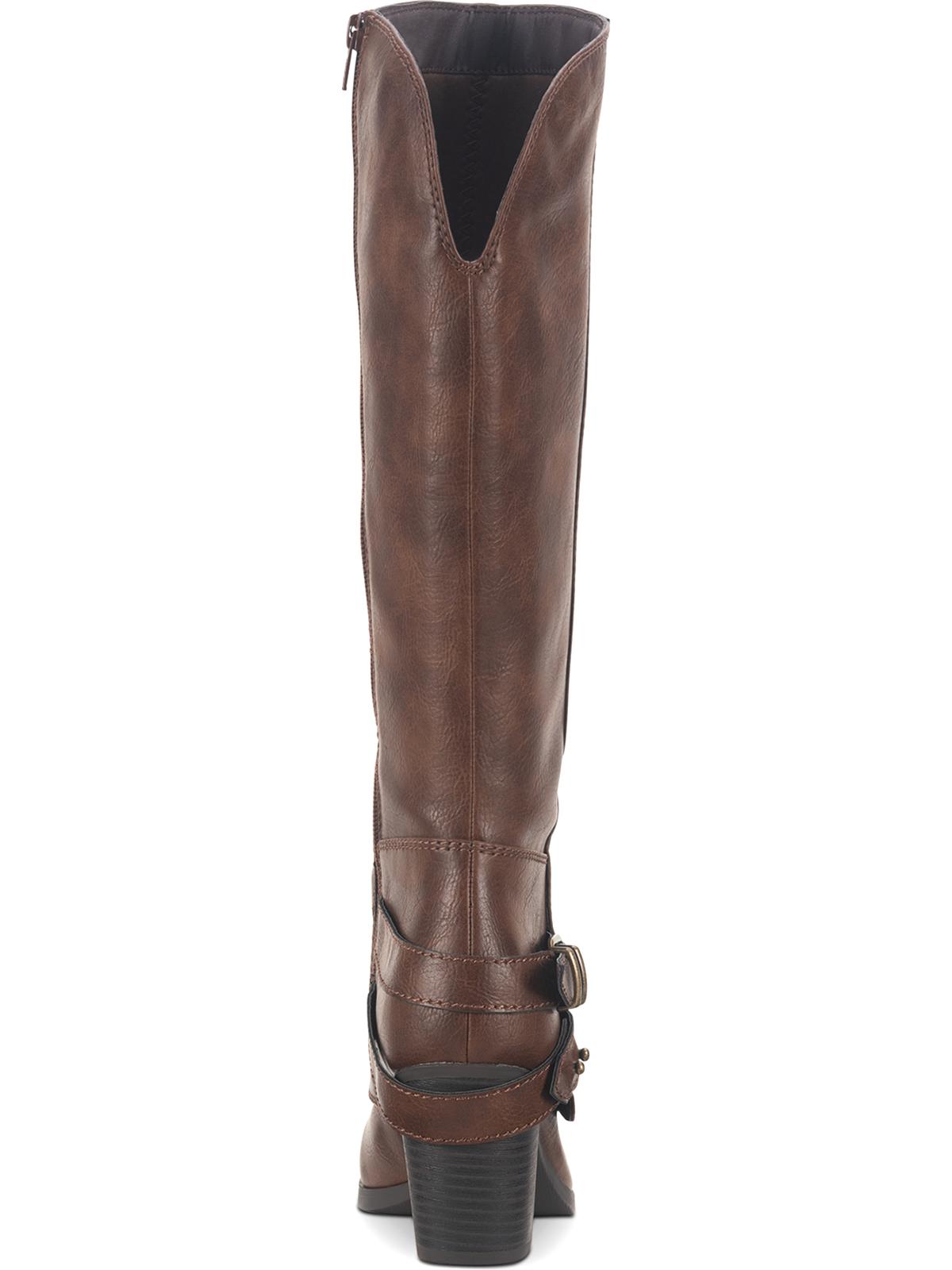 American Rag Womens Emilee Faux Leather Knee-High Riding Boots Brown Size 9.5