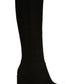 Bar Iii Womens Black 0.5 Platform Stretch Gore Lug Sole Padded Gypsee Round Toe Block Heel Zip-up Heeled Boots 10 M
