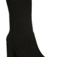 Bar Iii Womens Black 0.5 Platform Stretch Gore Lug Sole Padded Gypsee Round Toe Block Heel Zip-up Heeled Boots 10 M