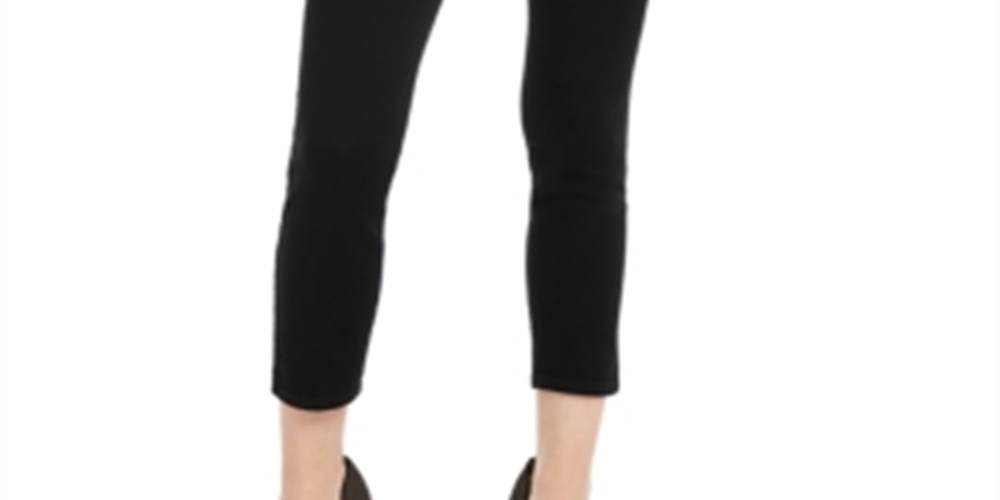 INC International Concepts Women's Tummy Control with Skinny Ankle Jeans Black Size 0