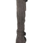 American Rag Womens Brinley Faux Leather Knee-High Riding Boots Gray Size 6 M