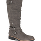 American Rag Womens Brinley Faux Leather Knee-High Riding Boots Gray Size 6 M