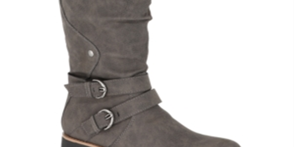 American Rag Womens Brinley Faux Leather Knee-High Riding Boots Gray Size 6 M