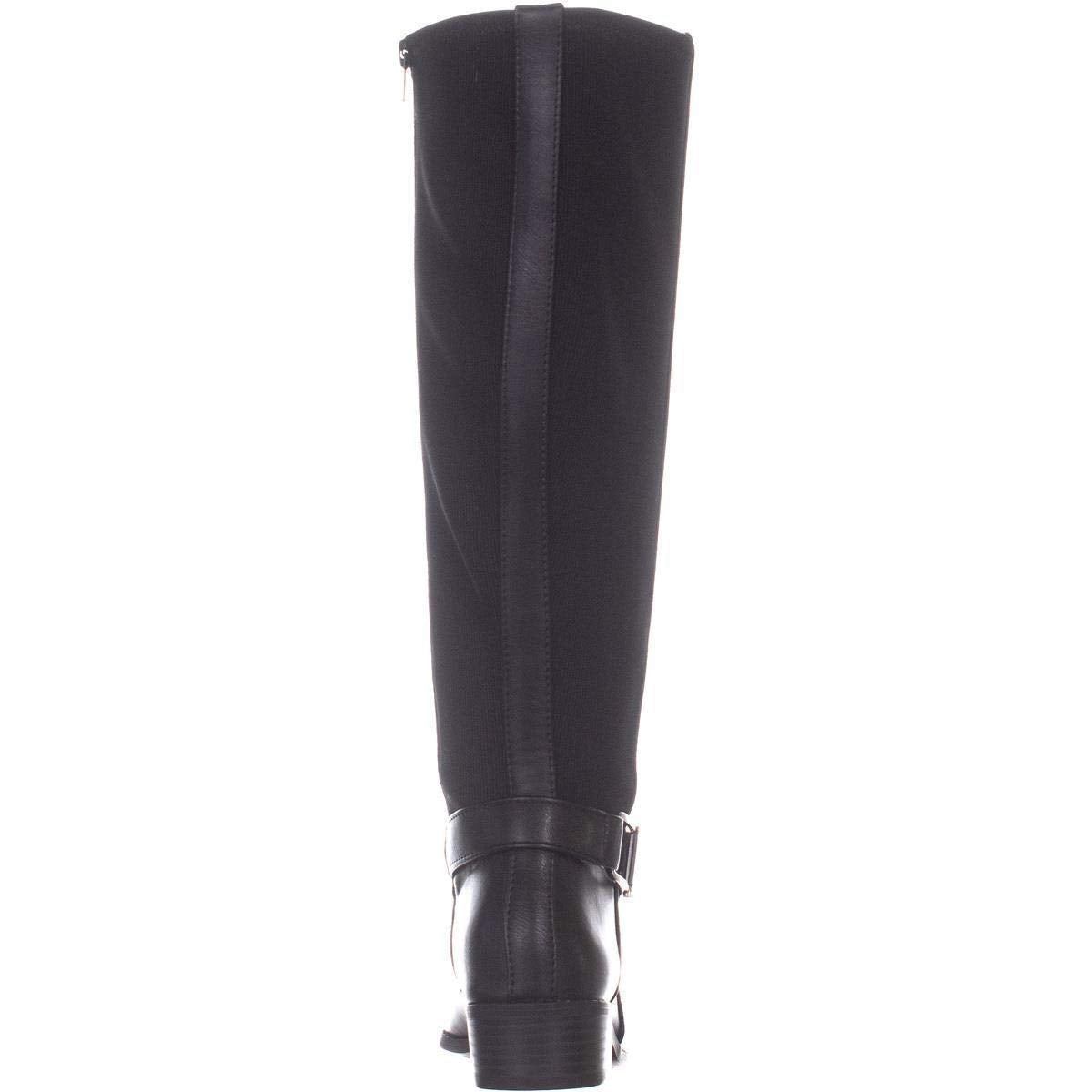 Alfani Women's Kallumm Fabric Round Toe Mid Calf Fashion Boots Black Size 6M