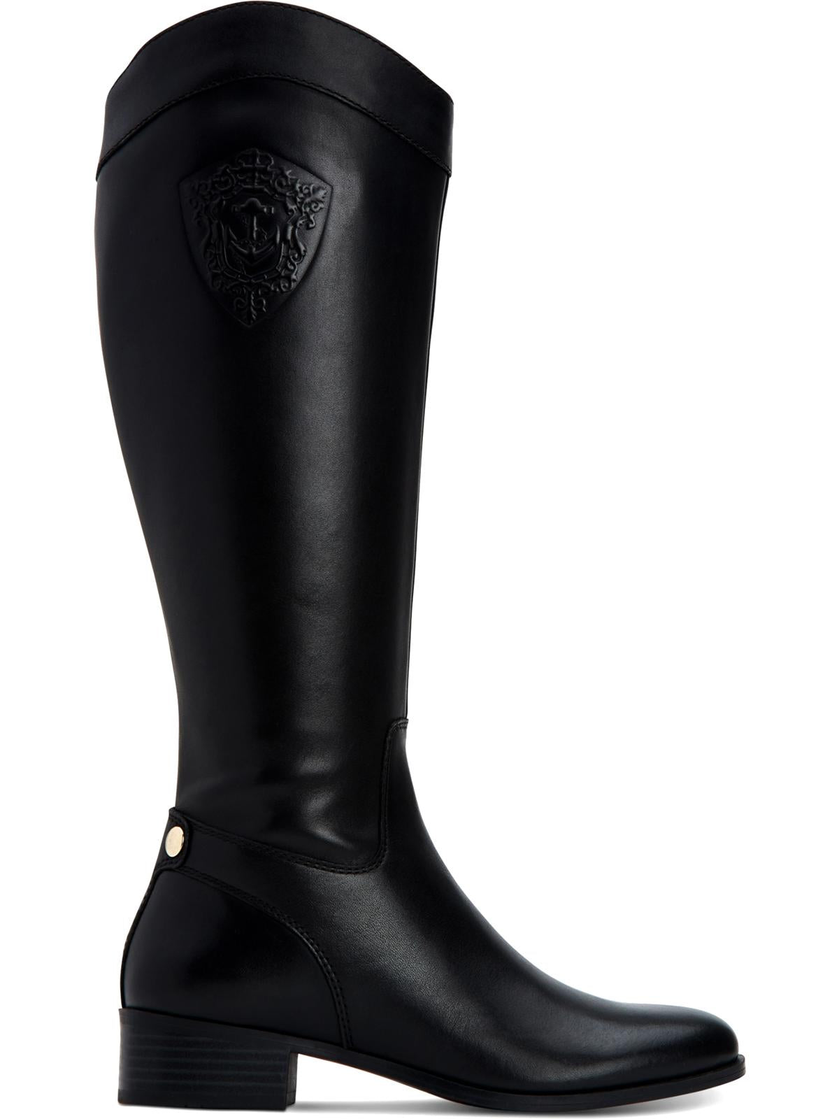 Charter Club Women's Shoes Jeanolal Leather Closed Toe Knee High Riding Boots Black Size 7 M