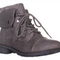 White Mountain Women's Sandro Lace up Boots Light Grey Size 6