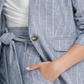 DKNY Women's Pinstripe One Button Blazer Blue Size 18