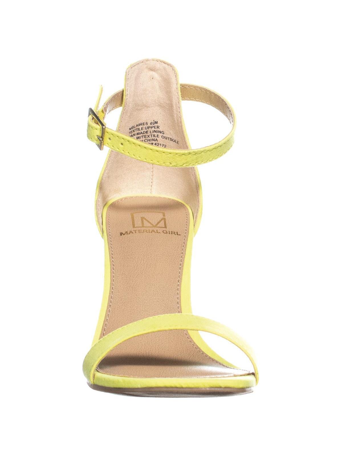Material Girl Women's Blaire5 Faux Suede High Heel Dress Sandals Green Size 7 W