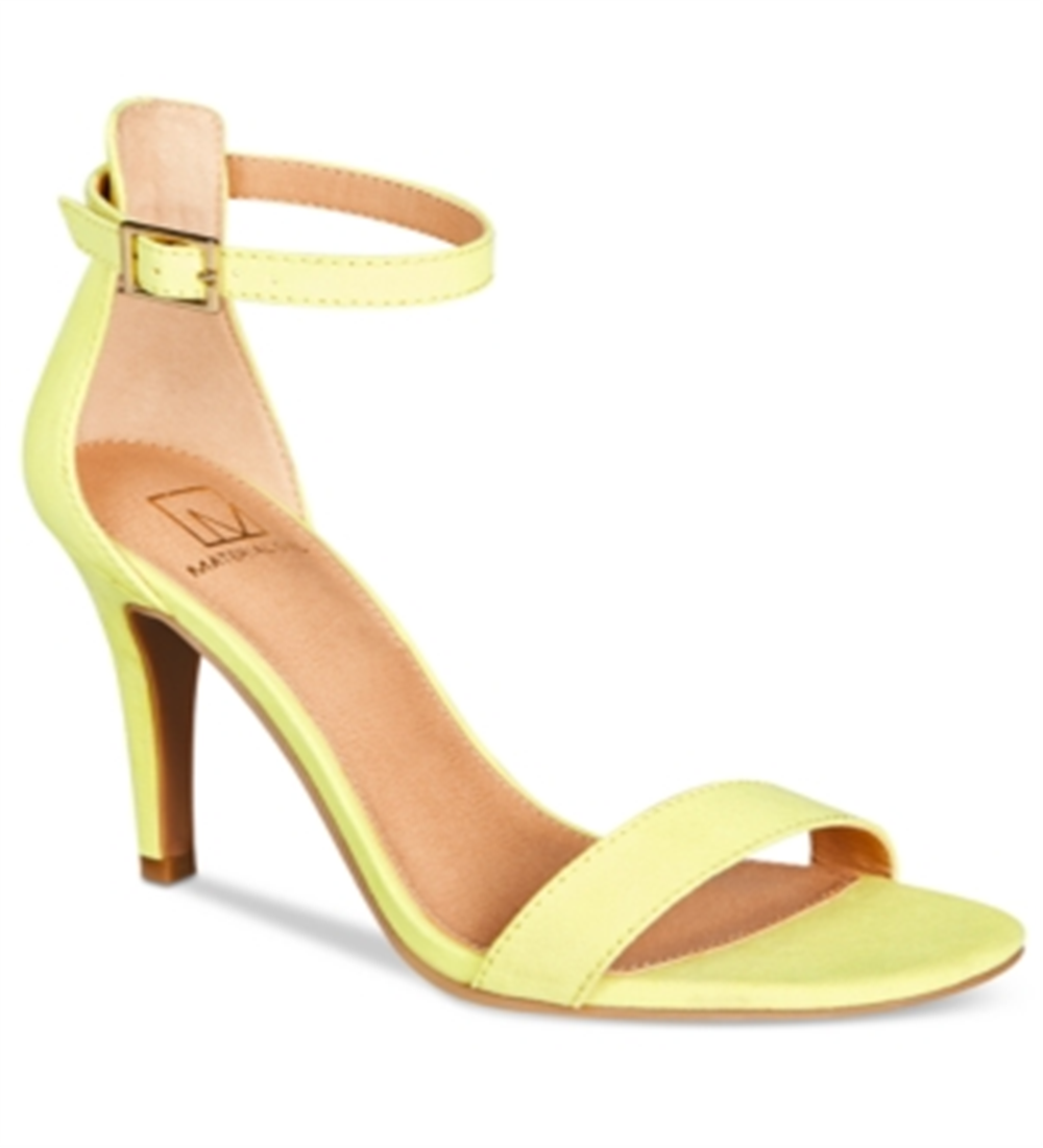 Material Girl Women's Blaire5 Faux Suede High Heel Dress Sandals Green Size 7 W