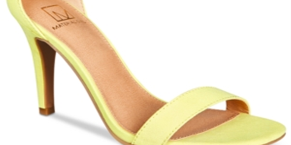 Material Girl Women's Blaire5 Faux Suede High Heel Dress Sandals Green Size 7 W