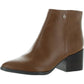 Tommy Hilfiger Womens Jetz 2 Faux Leather Ankle Boots Brown 8.5 Medium