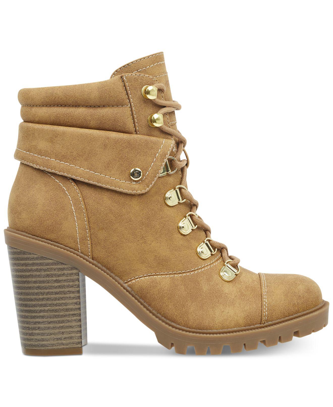 G by Guess Womens Jollyn Round Toe Ankle Fashion Boots Brown Size 5 M