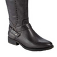 Baretraps Womens Gray Flex Gore Hook and Loop Accent Cushioned Comfort Abram Almond Toe Block Heel Zip-up Boots 8.5 M