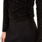 Calvin Klein Women's Glitter Long Sleeve V Neck Wrap Party Sweater Black Size Large