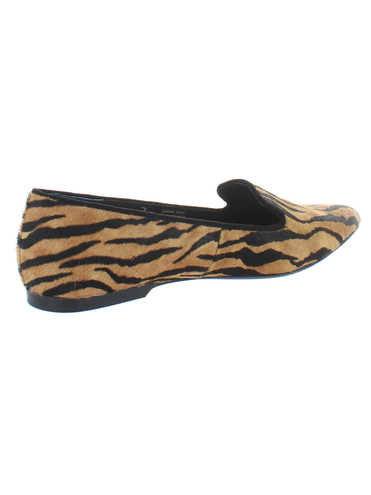 Alfani Women's Poee Leather Tiger Print Loafers Brown Size 10 M