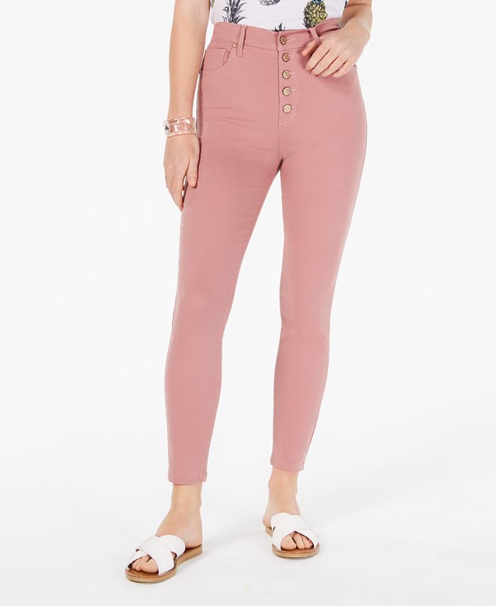 Celebrity Pink Junior's High Rise Ankle Skinny Jeans Brown Size 15