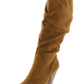 Zigi Soho Women's Saysana Faux Suede Heels Dress Boots Brown Size 8.5 M