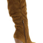 Zigi Soho Women's Saysana Faux Suede Heels Dress Boots Brown Size 8.5 M